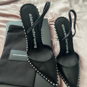 Studded Sling back pumps